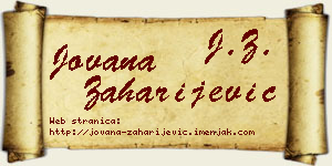 Jovana Zaharijević vizit kartica